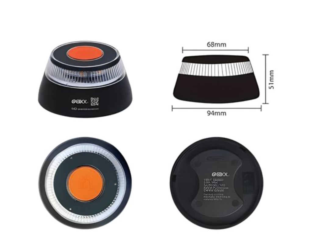 EBOX Luz Emergencia V16 Homologada DGT con Geolocalización – Baliza Conectada DGT 3.0