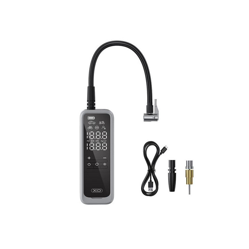 Inflador Portátil Inalámbrico con Powerbank 5000 mAh – Pantalla LCD y Luz LED