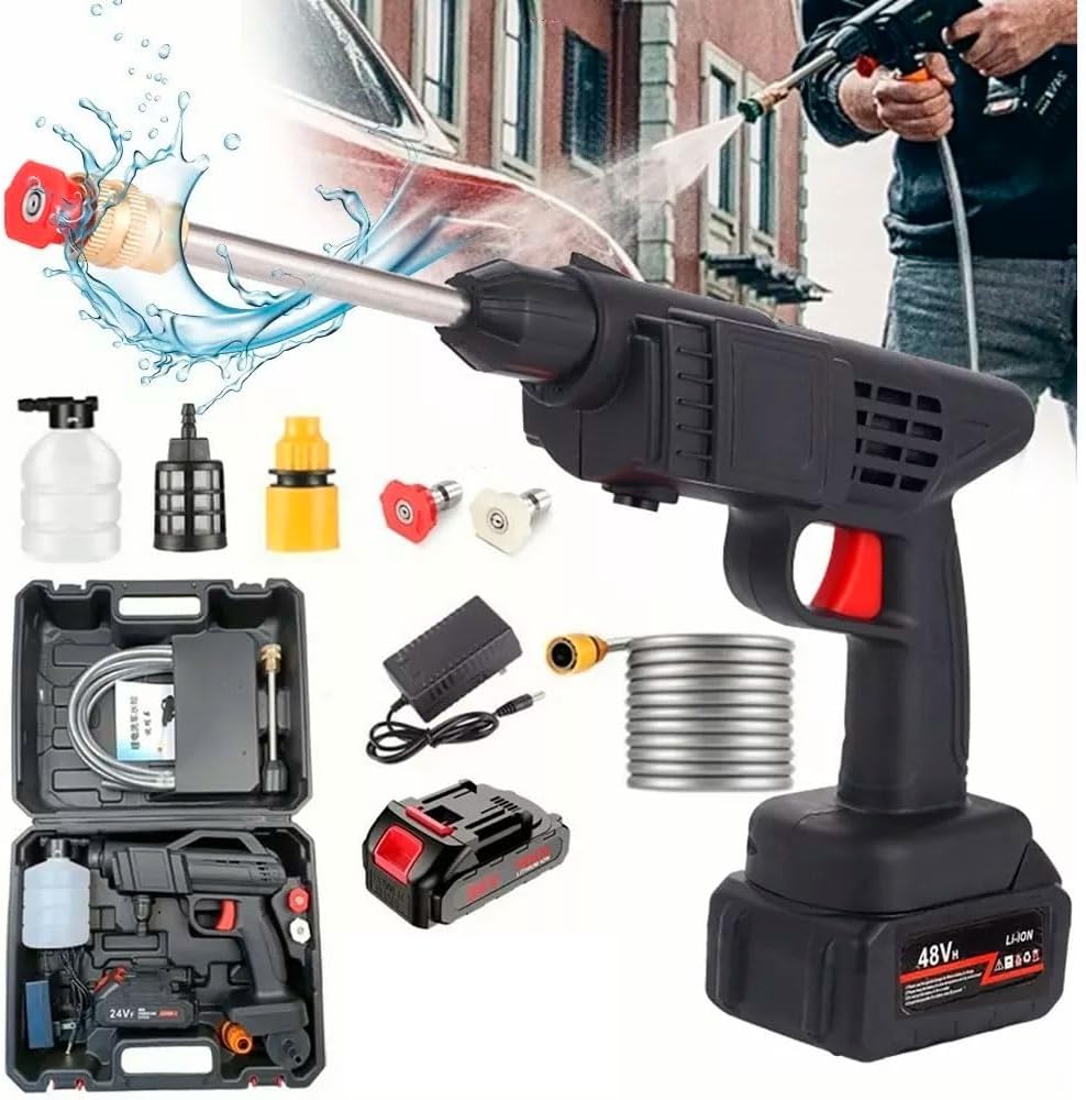 Cordless High Pressure Washer Gun - Portable Pressure Washer for Cars, Floors and Gardens