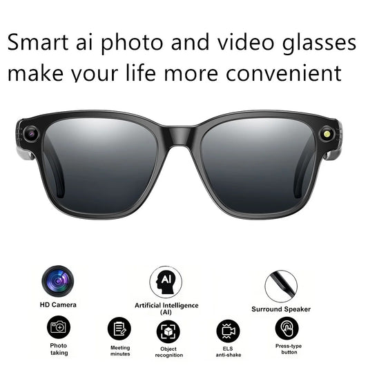 Gafas Inteligentes 4K Ultra HD EBOX – Cámara 8MP, Traducción IA y Música Bluetooth