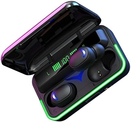 Fones de ouvido sem fio Bluetooth 5.3 - HiFi estéreo com microfone, tela LED e à prova d'água IPX7