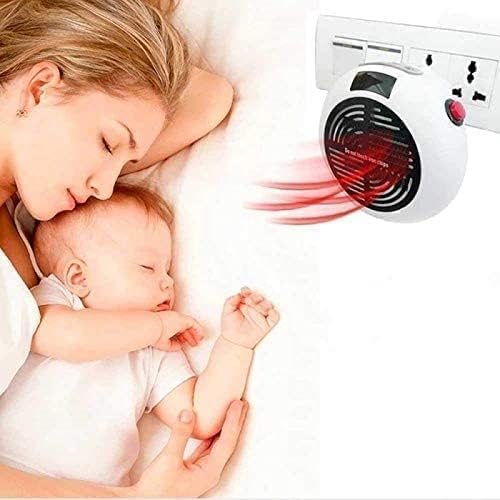 Mini Electric Heater Stove 1350W - Heating Plug with Remote Control and LED Display