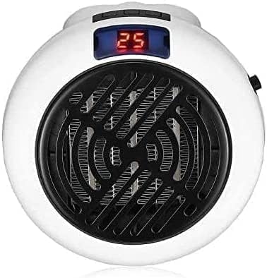 Mini Estufa Calentador Eléctrico 1350W - Enchufe Calefactor con Mando a Distancia y Pantalla LED