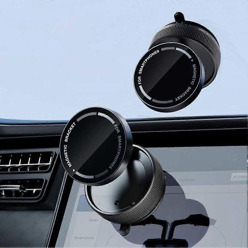Soporte Magnético para Teléfono con Ventosa al Vacío – Diseño Compacto y Estable para Coche