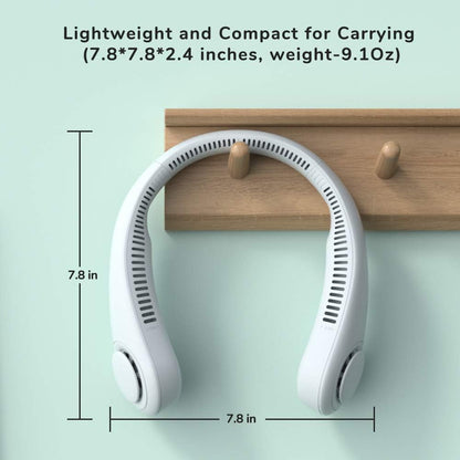 Ventilador de pescoço portátil - Ventilador pessoal recarregável com bateria de 4000mAh