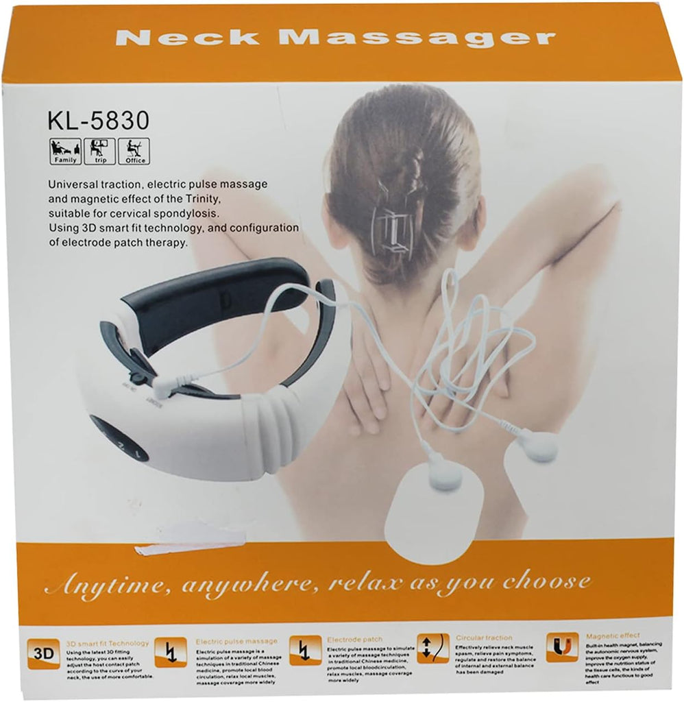 Massageador de pescoço KL-5830 - Massageador de pescoço portátil com calor infravermelho para cuidados cervicais