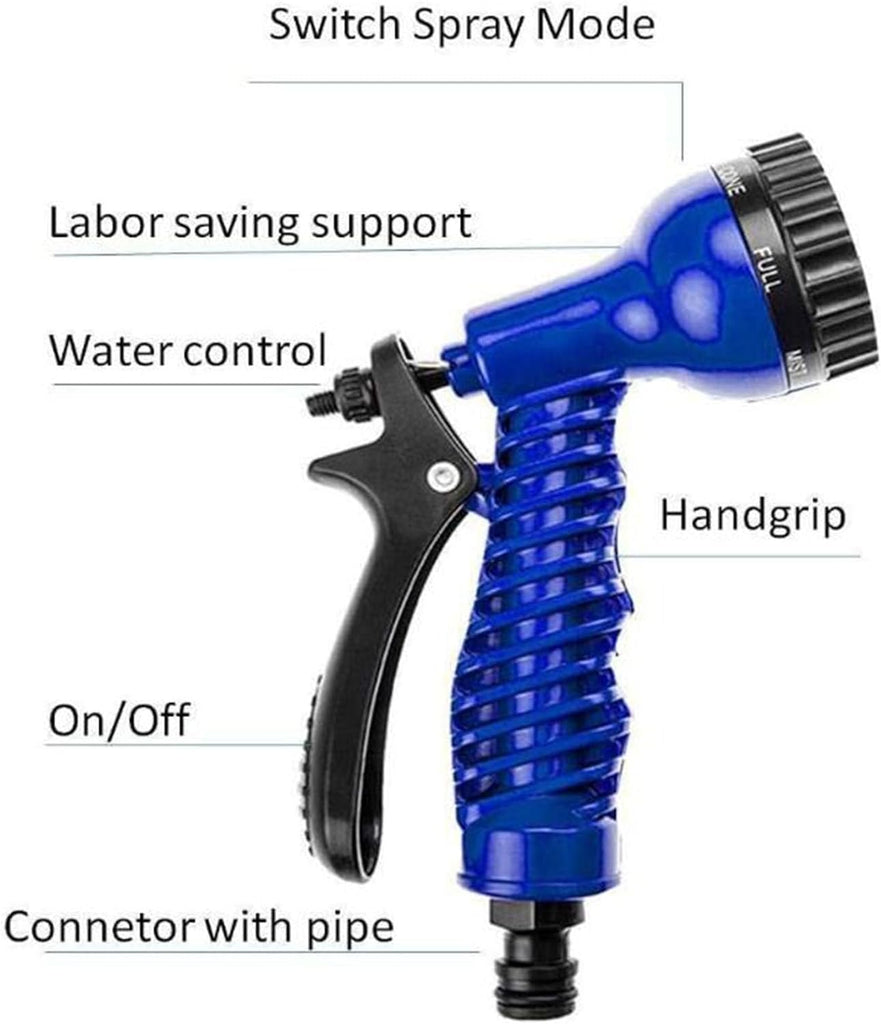 Expandable Garden Hose with 7 Mode Spray Gun - Magic Hose with Adapters