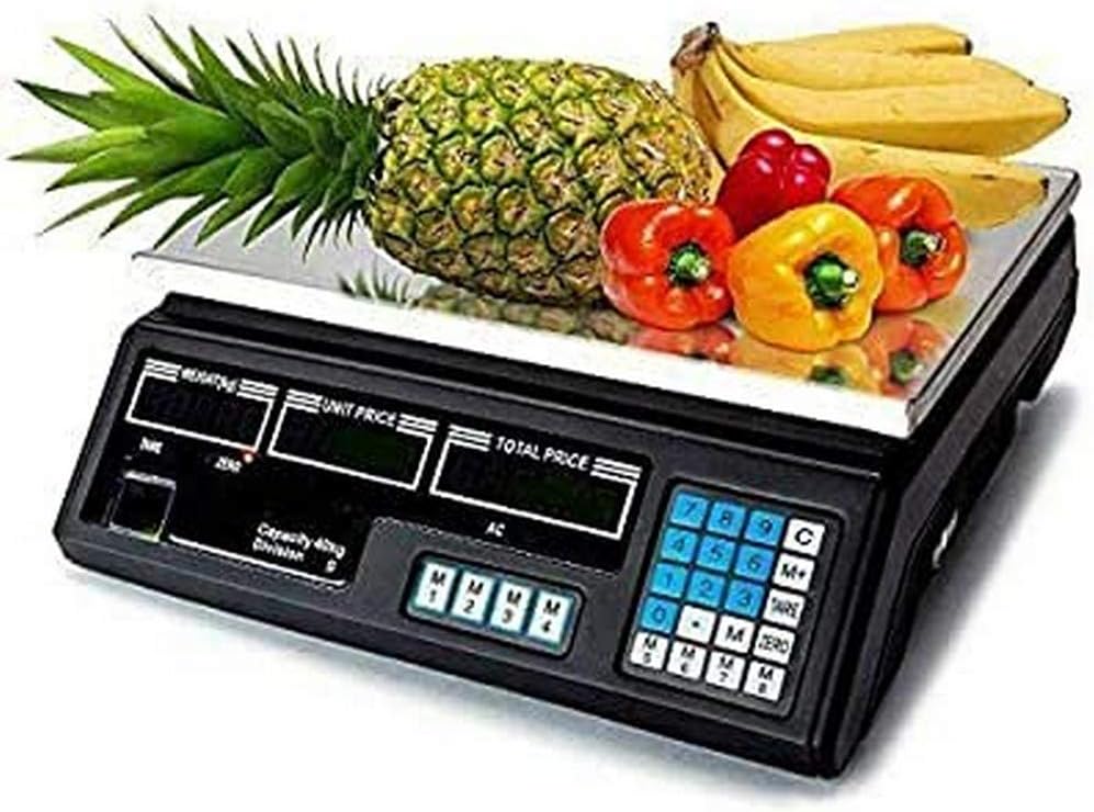 40kg Digital Commercial Scale for Fruits and Vegetables with Integrated Battery