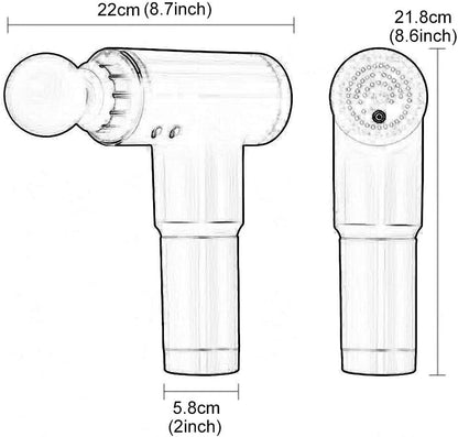 Pistola de massagem muscular profunda sem fio - Alívio da dor e relaxamento em qualquer lugar