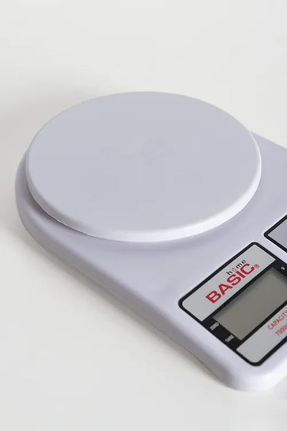 Basic Home LCD Digital Kitchen Scale - 7 kg, White