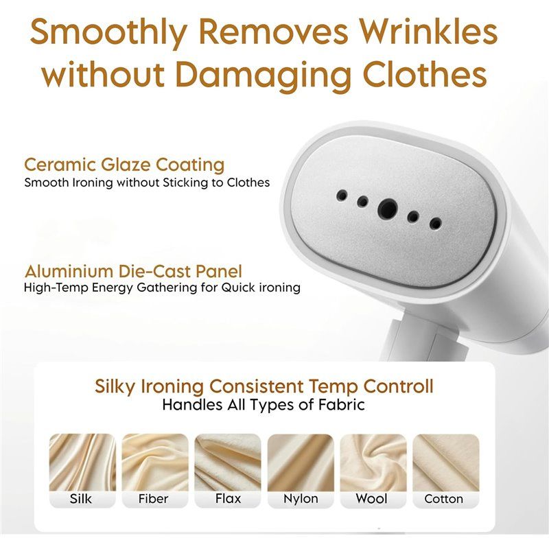 Plancha de Vapor Portátil 1300W – Uso Vertical y Horizontal