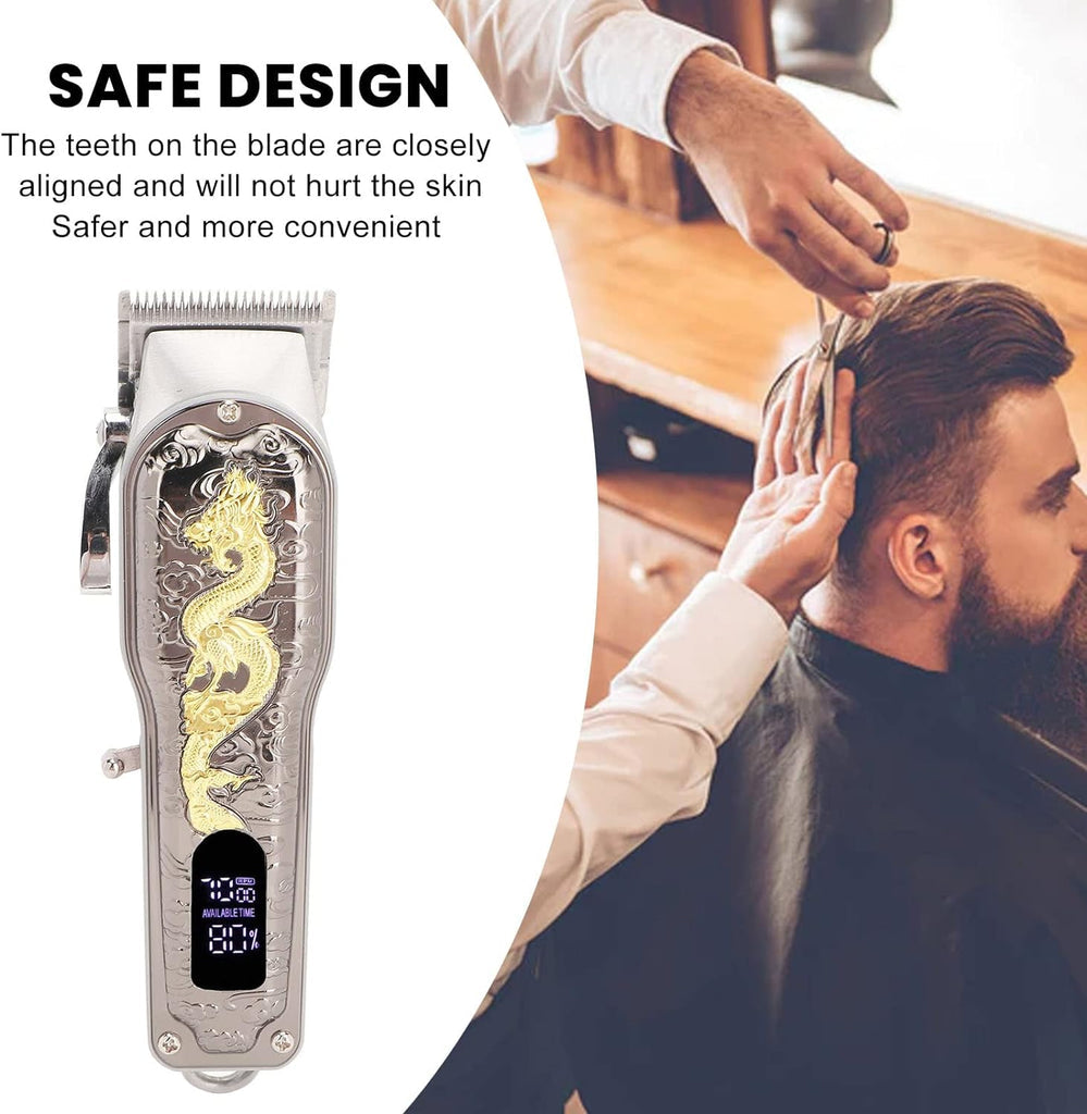 Cordless Electric Hair Clipper - Ergonomic Handle, Low Noise, Ideal for Travel