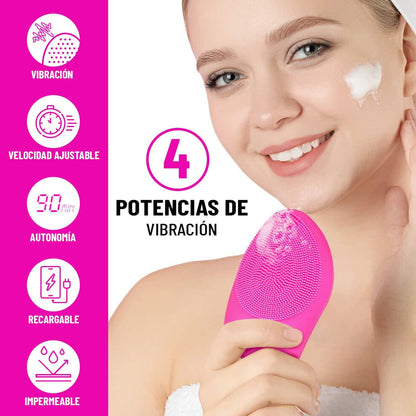 Electric Facial Cleansing Brush - Rechargeable Silicone Exfoliating Massager for Beauty and Skin Care