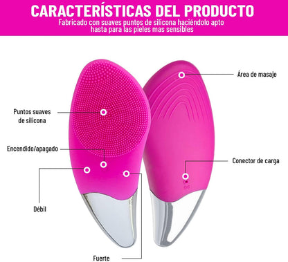 Electric Facial Cleansing Brush - Rechargeable Silicone Exfoliating Massager for Beauty and Skin Care