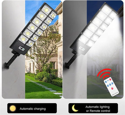 Luz solar externa com sensor de movimento - Luzes de rua solares à prova d'água para jardim e pátio