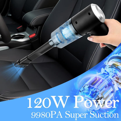 Cordless Handheld Vacuum Cleaner - Mini Vacuum Cleaner for Cars, Car, Office and Home with USB Charging