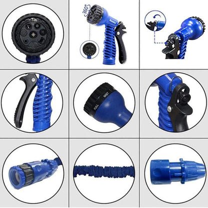 Expandable Garden Hose with 7 Mode Spray Gun - Magic Hose with Adapters