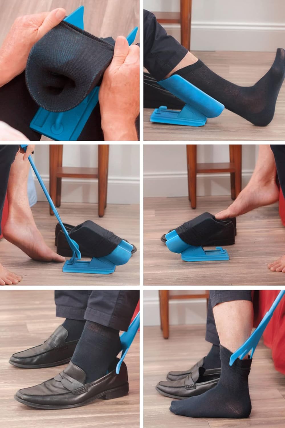 Asistente para Poner y Quitar Calcetines con Mango Largo y Calzador Incorporado