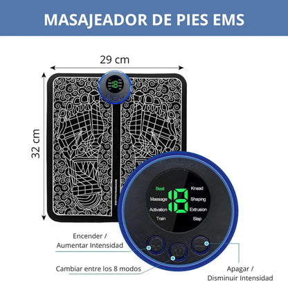 Massageador elétrico para pés EMS - Alívio total com estimulação elétrica muscular