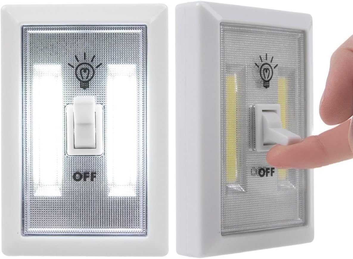 Promier 200 Lumens Wireless Light Switch - Quick Installation with Magnet and 4U Hook.