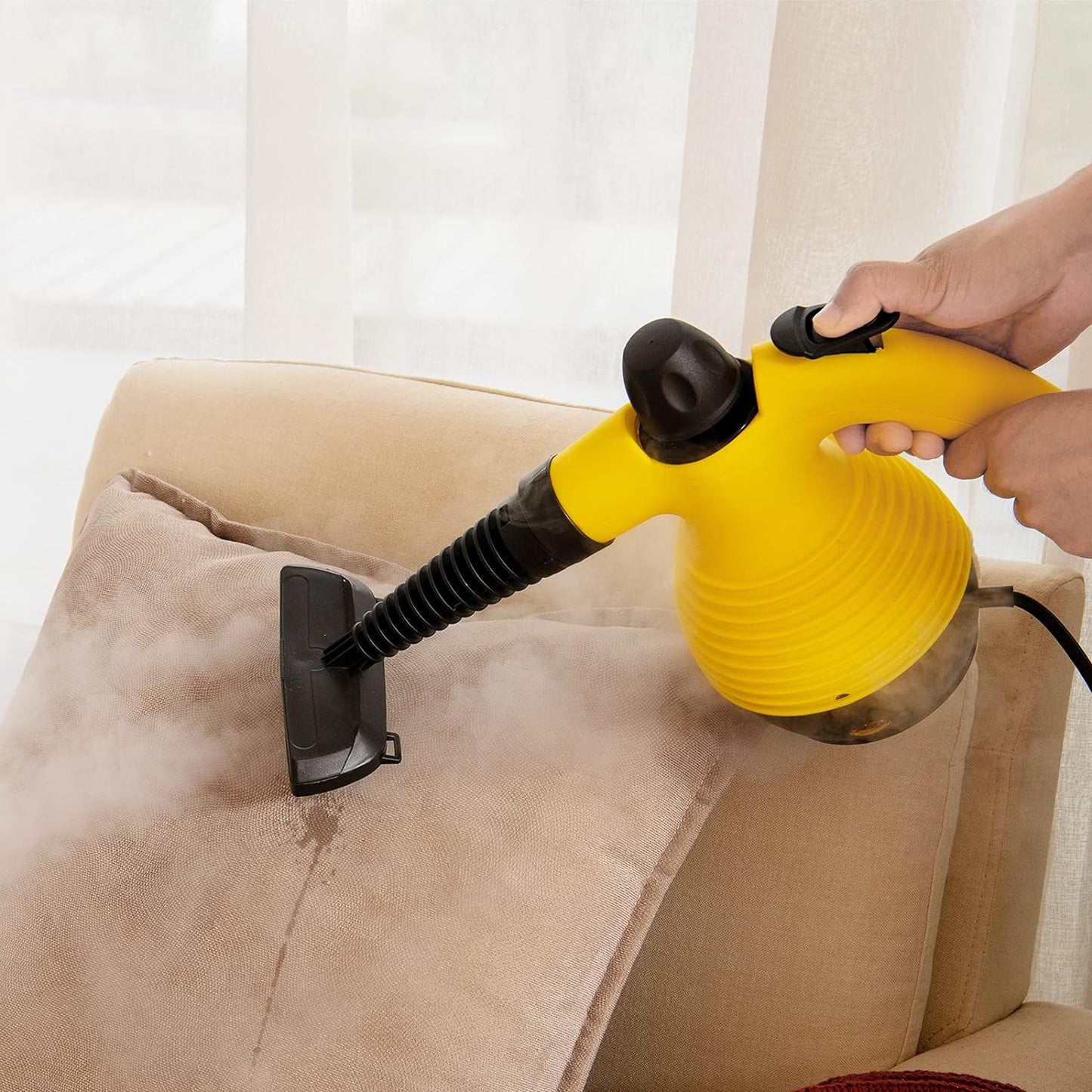 Multipurpose Portable Handheld Cleaning Steamer - With 9 Accessories for All Types of Surfaces