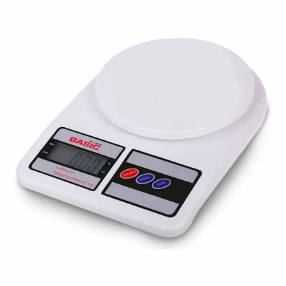 Basic Home LCD Digital Kitchen Scale - 7 kg, White