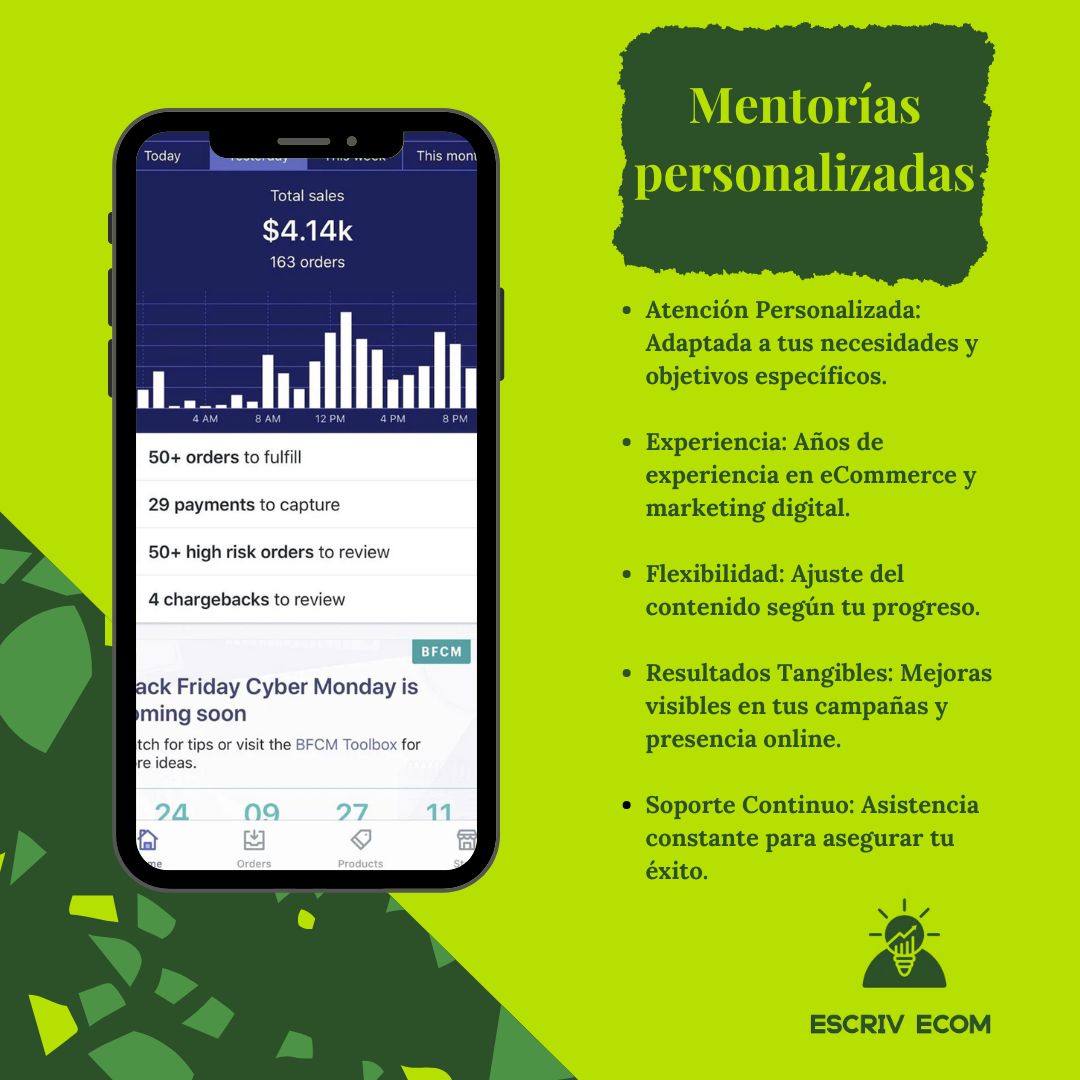 Mentorías Personalizadas en eCommerce y Marketing Digital - Escriv Ecom