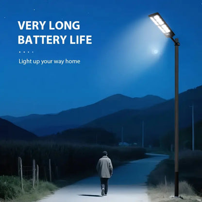 Lámpara LED Solar Exterior con Control Remoto y Sensor de Movimiento – 600W (Modelo Grande)